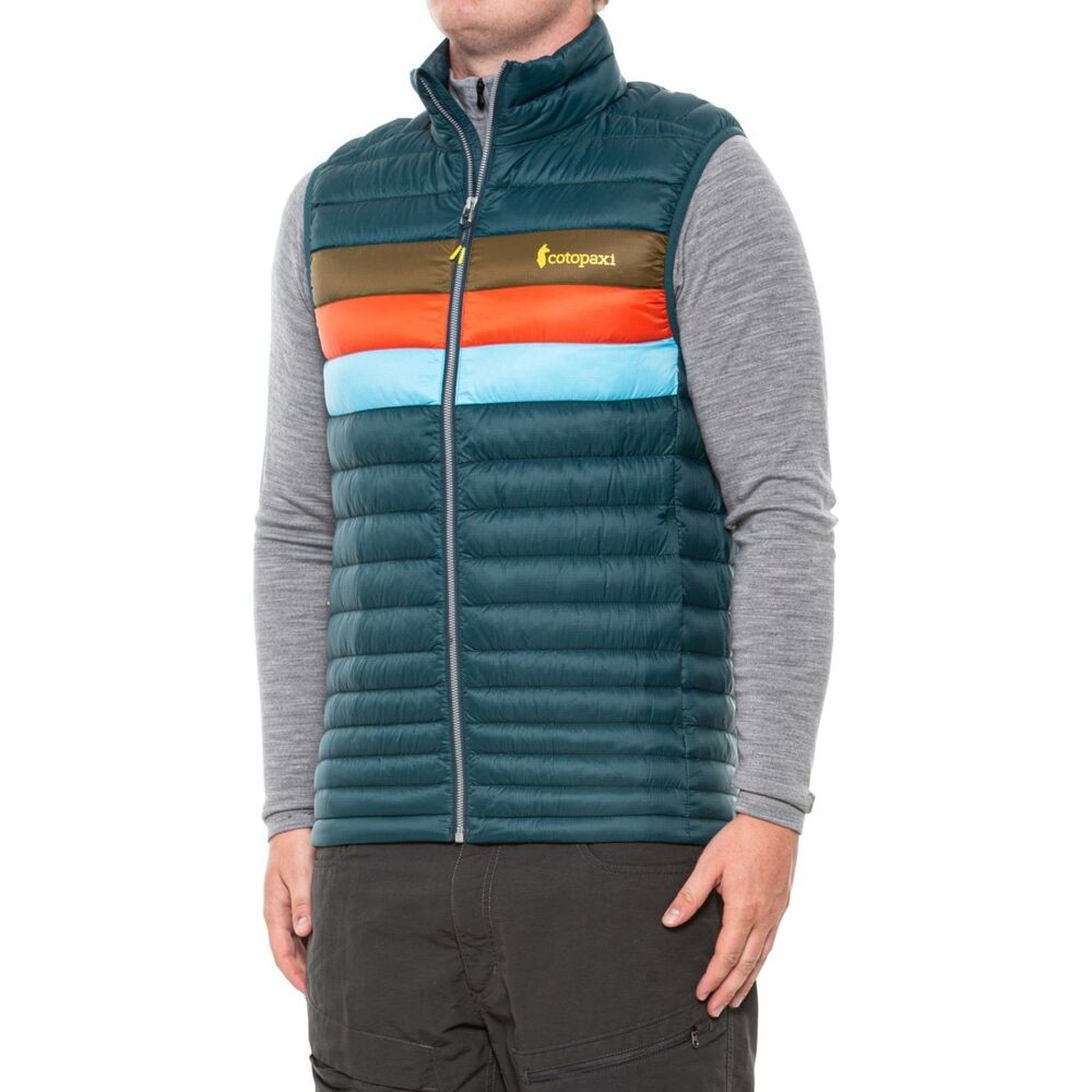 Cotopaxi Fuego Down 800 Vest, Mens Medium, 800 Fill, Deep Ocean, Puffer, New!